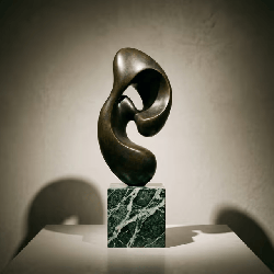 Sculpture de table minimaliste en bronze