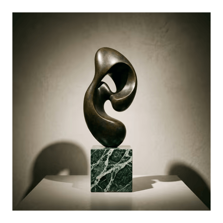 Sculpture de table minimaliste en bronze