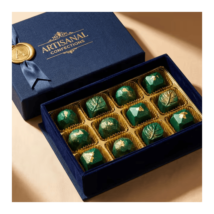 Coffret de chocolats de luxe peints à la main