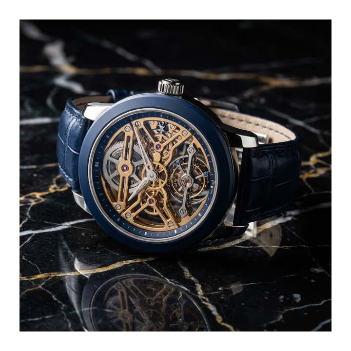 Montre à tourbillon squelette