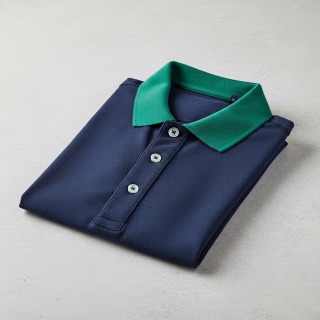 Polo de sport à col contrastant