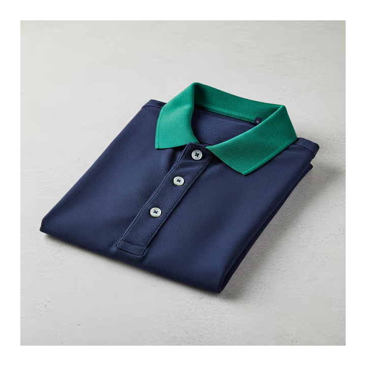 Polo de sport à col contrastant