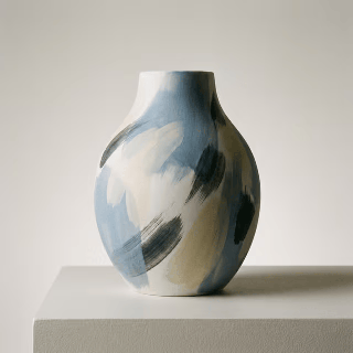 Blue Ceramic Accent Vase