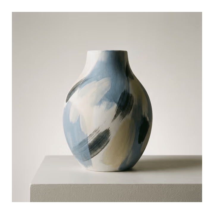 Blue Ceramic Accent Vase